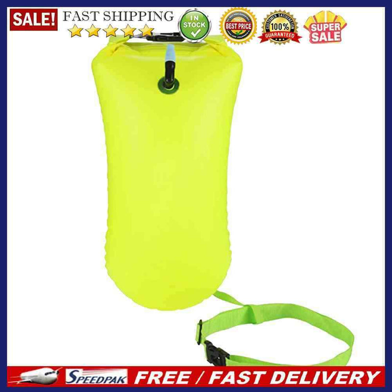 Outdoor Safety Swimming Buoy Waterproof Swim Float Bag for Rafting (Green)