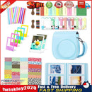 For Fujifilm Instax Mini 11 Accessories Set Case Album Photo Frames (Blue) Newly