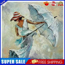 20X20cm Frameless Oil Paint By Numbers Picture DIY Painting (Umbrella Girl)