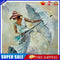 20X20cm Frameless Oil Paint By Numbers Picture DIY Painting (Umbrella Girl)