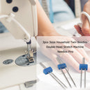 3pcs Double Twin Needles Household Sewing Machine Pins Mix Size 2/3/4mm Newly