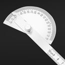180 Degree Stainless Steel Protractor Angle Finder Rotary Measuring Ruler Newly