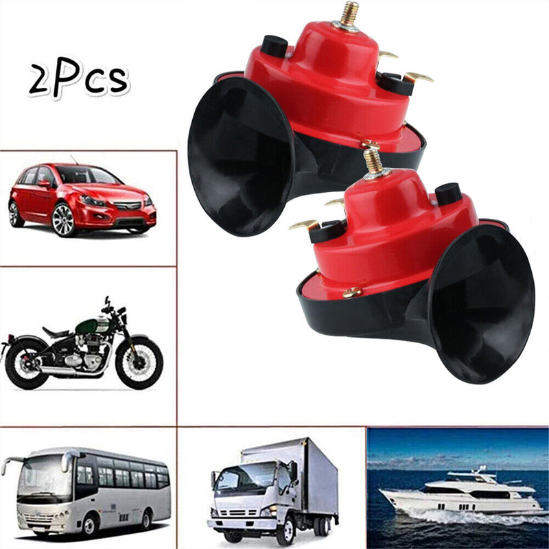 105dB Car Horn 12V for Trucks, Electric Double Snail Horns, for Train Vehicle
