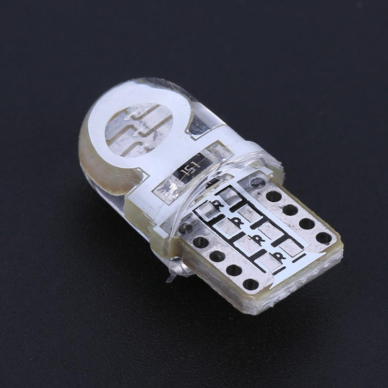 10pcs 12V T10 W5W LED Lamp COB Silicone Shell Car Turn Side Lamps(Blue)