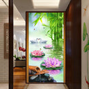 5D DIY Diamond Painting Lotus Pond Cross Stitch Embroidery Rhinestones Kits