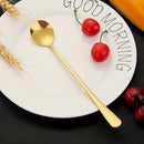 Stainless Steel Long Handle Stirring Ice Spoon Coffee Tea Spoons Home Tableware