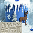 Christmas Tree Elk Snowflake Mold Chocolate Fondant Baking Cake Decoration Mould