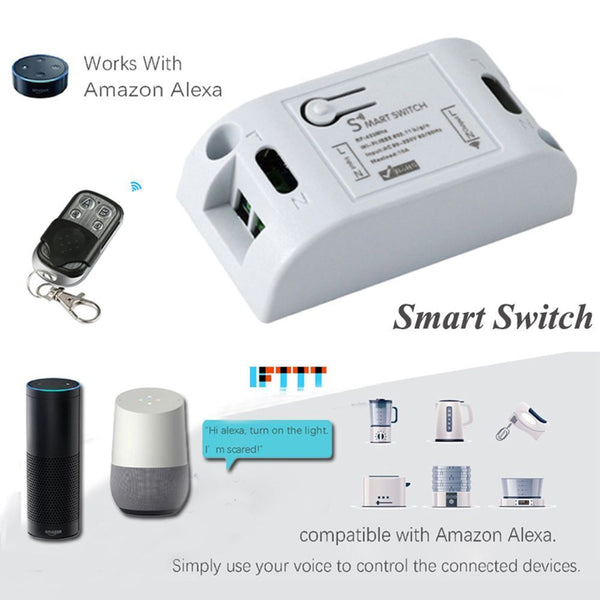 433 Mhz Wireless RF Receiver Wifi Smart Switch Timer Relay Phone Remote Control
