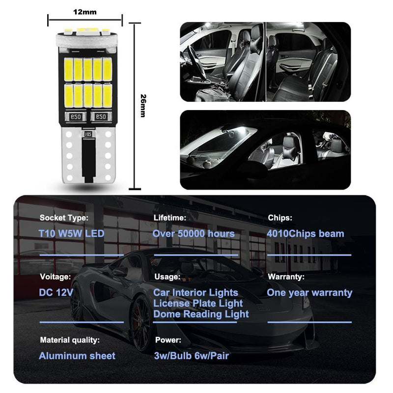Error Free Turn Signal Lamp LED Canbus Car Reverse Back Light W5W T10 Led Bulbs