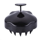 Silicone Hair Washing Comb Brush Head Scalp Massage Brush (Black) Newly