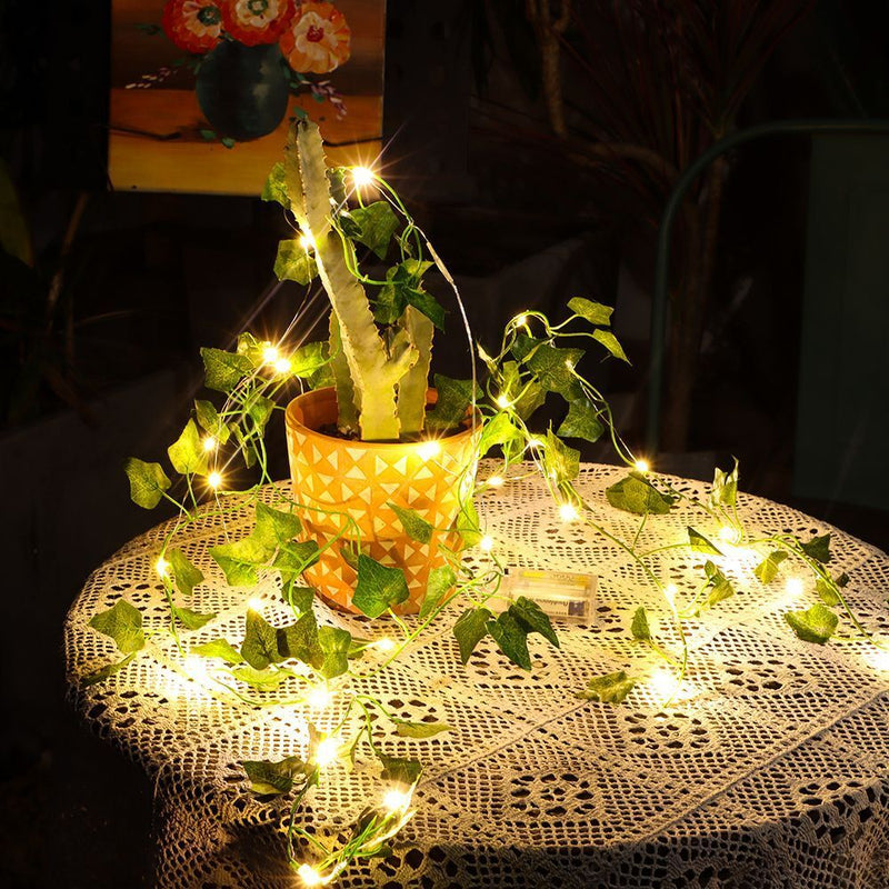 String Lights Outdoor Xmas Garden Decor Lamp LED Lights Ivy String Lights