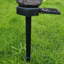 Solar LED Lawn Lights Owl Outdoor Landscape Statue Night Lamp (Dark Brown)