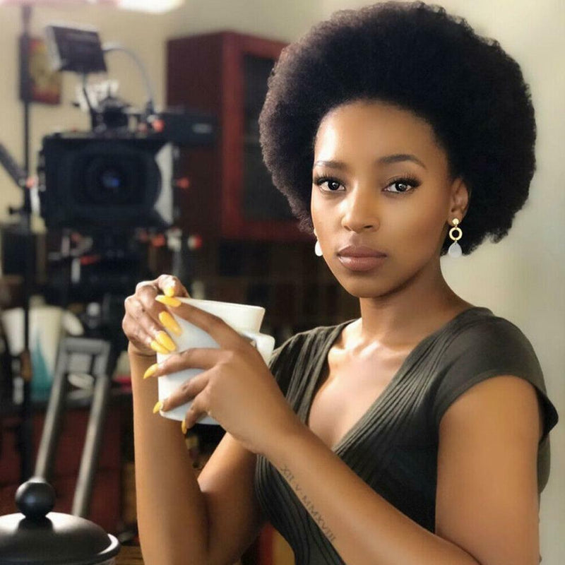 Short Afro Kinky Curly Human Hair Wigs Remy Brazilian Cheap Wigs for Black Women