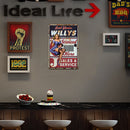 Tin Plate Wall Sign Retro Painting Letter Sexy Woman Metal Plate Poster for Bar