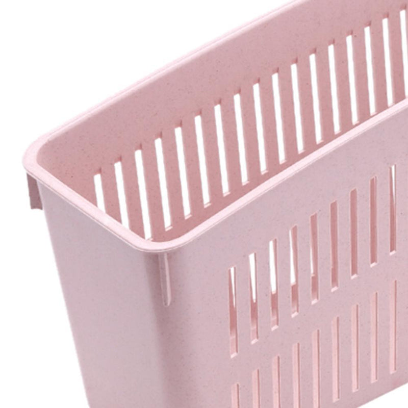 Drink Holder Vegetable Storage Box Drain Fridge Kitchen Supply (Pink)