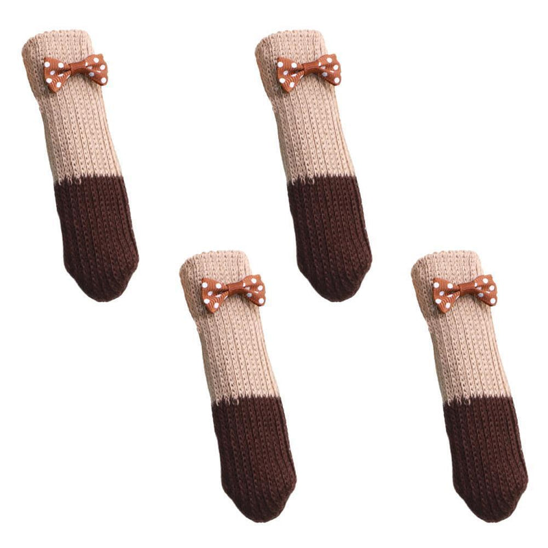 40pcs Cute Table Chair Leg Cover Foot Sock Floor Protectors (Gray + Black)