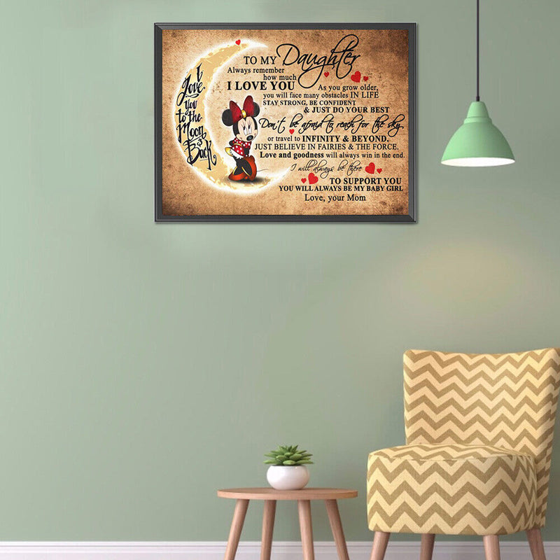 Diamond Painting Mouse Letters Full Round Drill Picture of Rhinestone DIY Kits