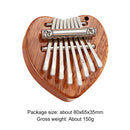 Portable Mini 8-Key Sapele Plate Kalimba Beginners Thumb Piano Mbira (Love)