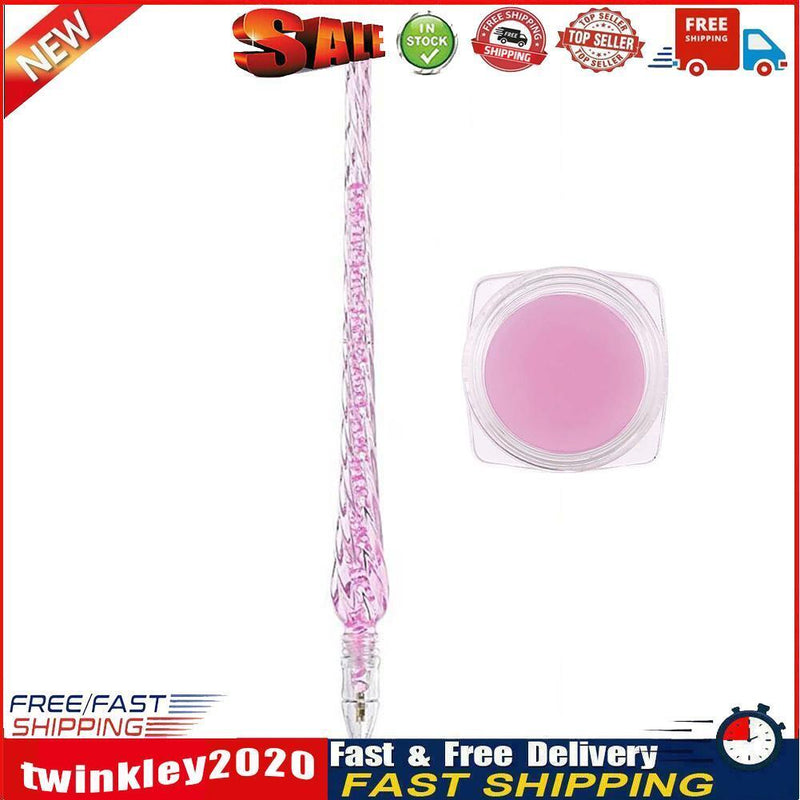 5D DIY Diamond Painting Pen Point Drill Pen Rhinestone Tool (Pink + Clay) Newly