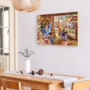 Hand Painted on Canvas DIY Dessert Market Oil Paint By Numbers Drawing Kit Craft