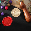 Moon Star Wax Seal Stamp Fire Painting for Stamping Envelopes Wedding Gift Ca