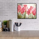 Oil Painting By Numbers Pink Roses Acrylic Paints Canvas Coloring Pictures