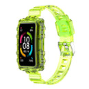 TPU Transparent Strap for HUAWEI HONOR Band 6 Soft Wristband Belt (Yellow) Newly