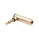 3.5mm Male to Female 90 Degree Right Angled Adapter Connector Plug(5pcs)