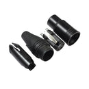 1 Pair XLR 3Pin Male Female DIY Audio Cable Connectors Solder Plug (Black) Newly