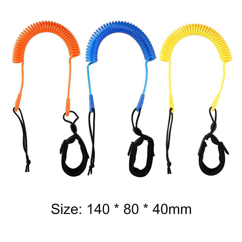 10 Feet Coiled SUP Leash Stand Up Paddle Board Surfboard Leash (Yellow)