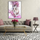 Painting By Numbers DIY Flower Horse Canvas Oil Wall Art Picture Ornaments Kit