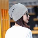 Solid Color Men Women Beanie Hat Warm Winter Hip Hop Skullies Cap (Grey)