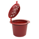 4pcs/set Reusable Coffee Capsule Filter Shell for Nespresso Machine (Red)
