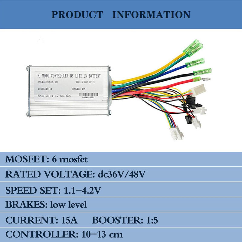 36V-48V Electric Bicycle E-bike Scooter Brushless Speed Controller w/LCD Display