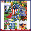 5D DIY Diamond Painting Full Square Drill Fence Birds Mosaic Crafts Home De