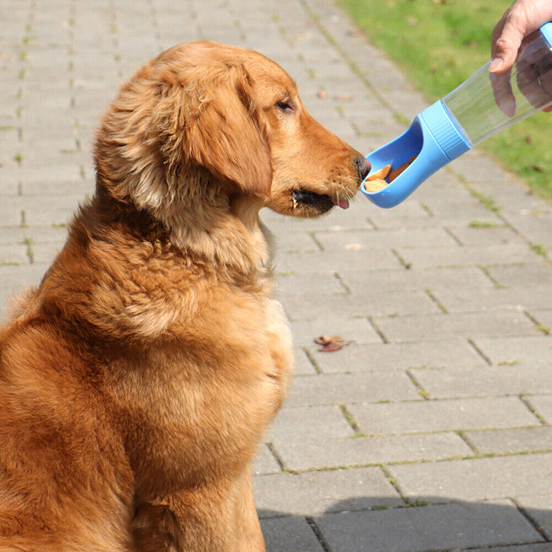 Dog Water Bottle Outdoor Travel Cat Pet Drinking Water Dispenser (Blue)