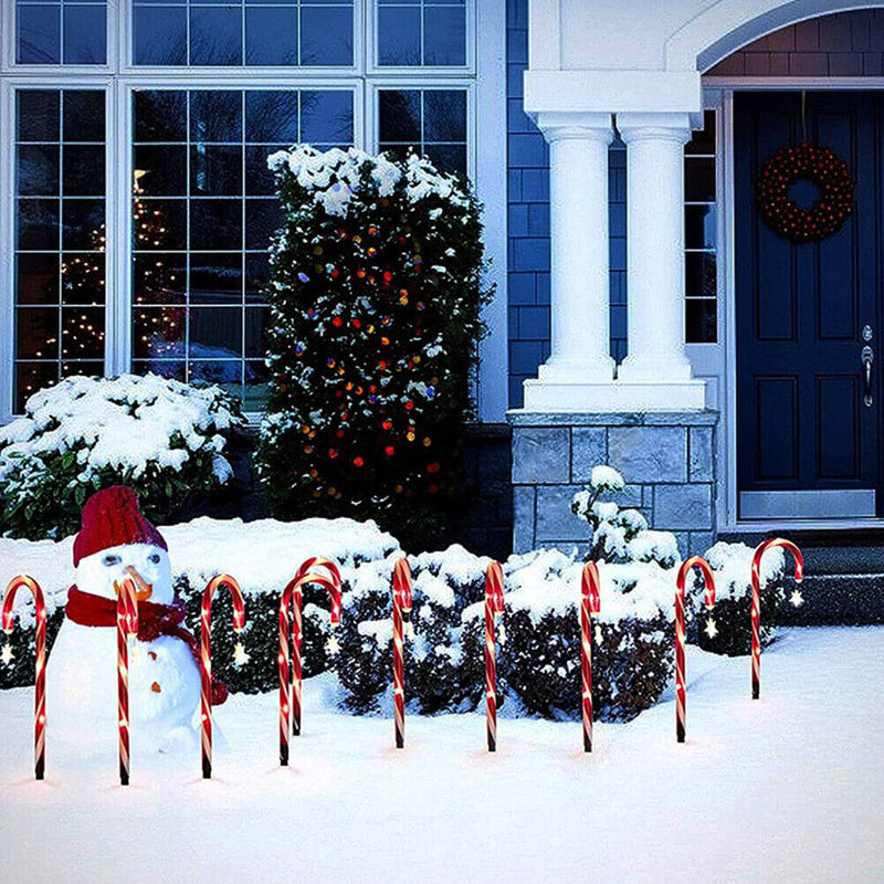 #A 60/72led Solar Candy Cane Lamp Create Festive Atmosphere for Holiday Party