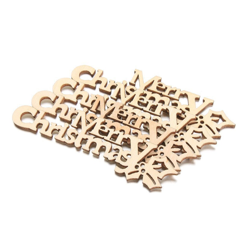 Wood DIY Crafts Wooden Slice Xmas Decoration Merry Christmas Wood Pieces