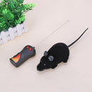 Wireless Electric RC Flocking Rat Toys Pet Cat Remote Control Mouse (Black)