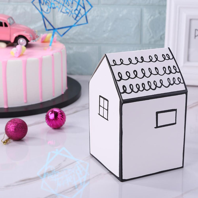 House Shape Candy Box Kids Birthday Gift Favor Box Party Decoration Supplies