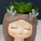 Cartoon Girl Flowerpot Holder Figures Bonsai Pot Vase Home Planter Decorations