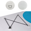 Stainless Steel Kayak D Ring Patch for PVC Inflatable Boat Canoe (White)