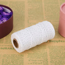 1 Roll 100 Meters 2Ply Cotton Twine DIY Weaving Handmade Craft Rope (White Newly