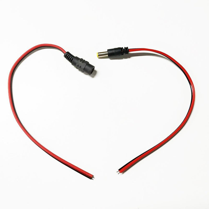 Wire 12V Male Female Socket Jack Adapter Cable DC Power Pigtail Plug Connector