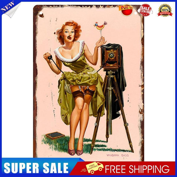 Metal Tin Sign Plaque Sexy Girl Home Decor Living Room Wall Iron Art Poster