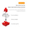 Hot Swap Keyboard Kit Bluetooth-compatible with 72pcs Red Shafts (White)