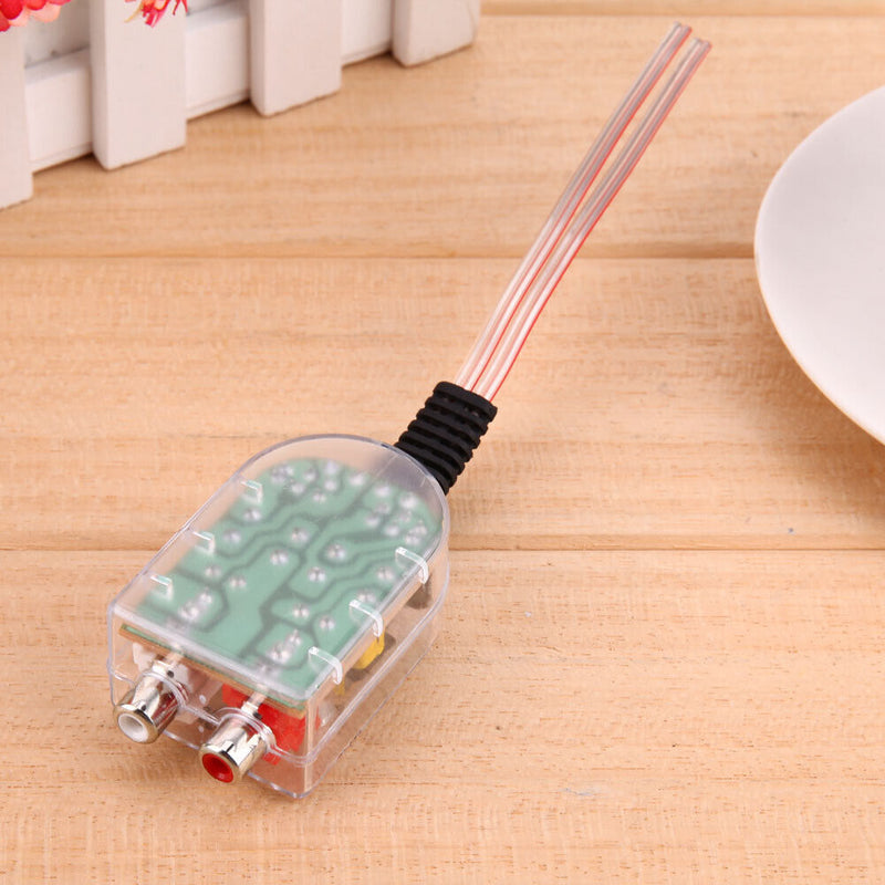 12V RCA Line Car Stereo Radio High To Low Amplifier Impedance Converter