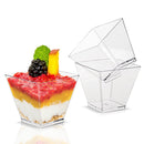 50pcs Dessert Clear Cup Reusable Accessories Cake Cup for Tasting Pudding Yogurt