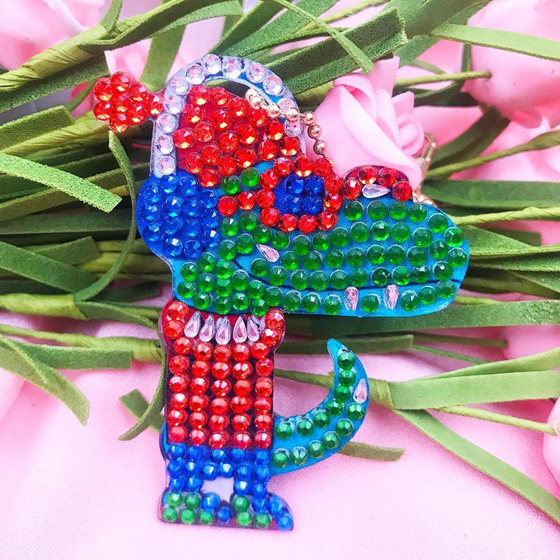 4pcs DIY Full Drill Special Shaped Diamond Painting Animals Bag Keychains Newly