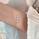 Ginkgo Leaf Pendant Chain Bangle Adjustable Couple Bracelet Leaf Bracelet